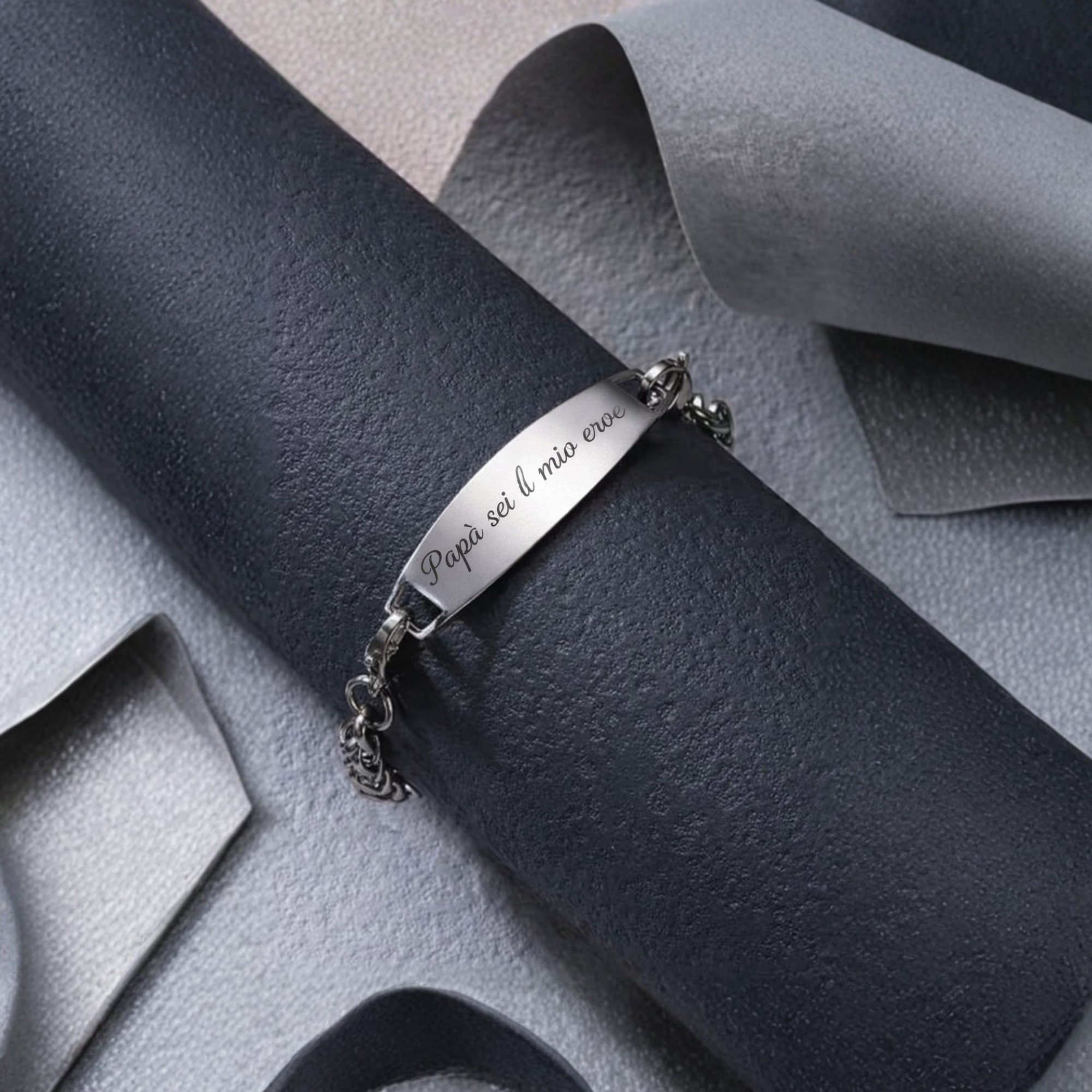 Bracciale Personalizzato in Acciaio Inox